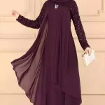 Borka Abaya Karchupi embroidery Hijab for muslim dress