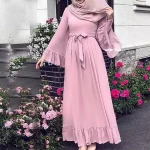Dust Pink Color khimar Borkha Full Set For Muslim Women